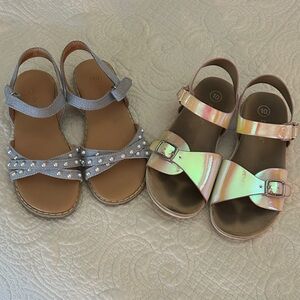 Cat & Jack Kids Sandals - Blue Pearl and Iridescent size 10